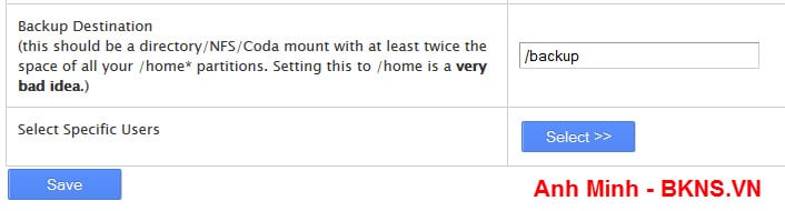 Hướng dẫn backup cPanel VPS
