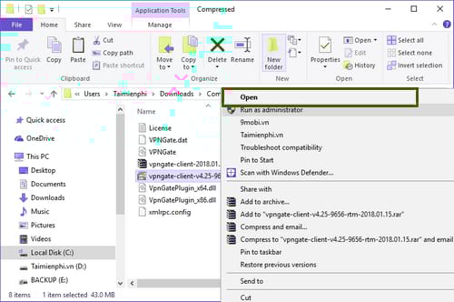 Cách cài đặt VPN Gate Fake IP 2
