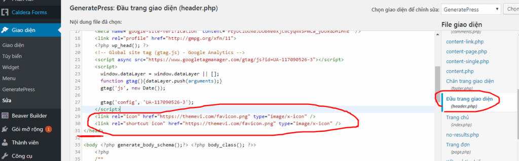 Hướng dẫn thay đổi Favicon trong WordPress 8