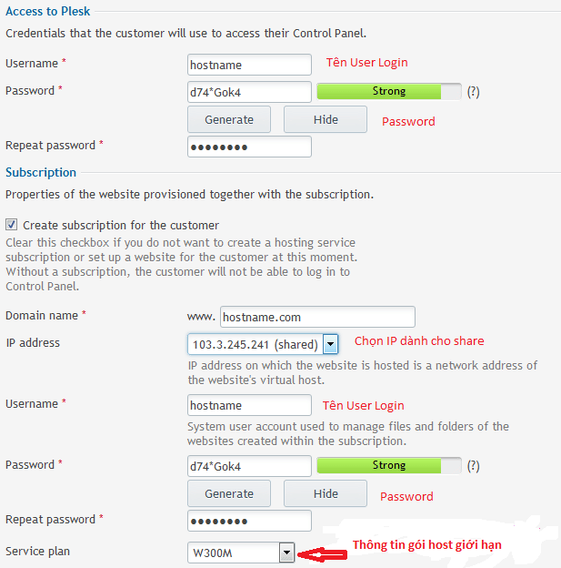 Tạo Hosting Window trên Plesk Control
