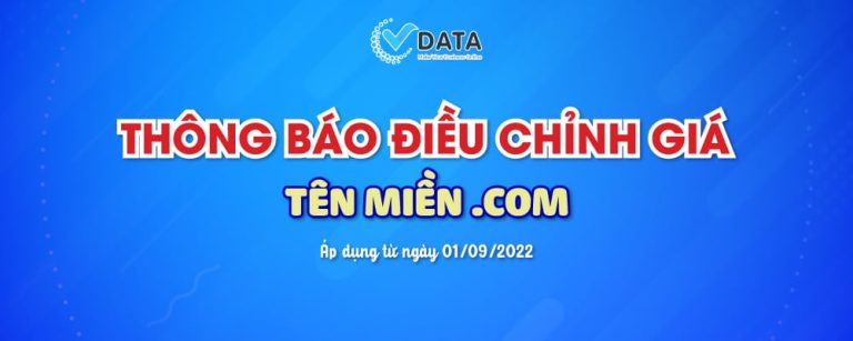 Thông báo điều chỉnh giá tên miền .COM