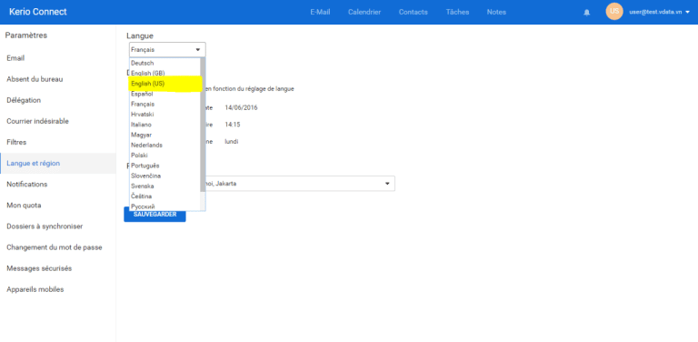 Hướng dẫn thay đổi ngôn ngữ trên Webmail Kerio