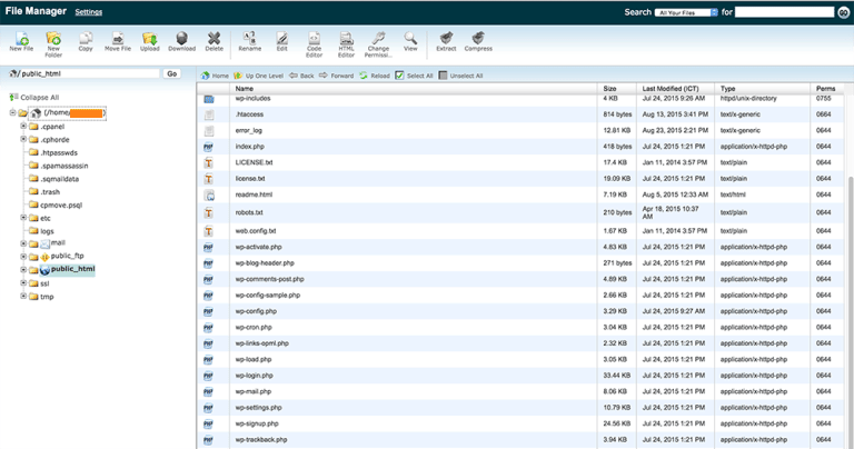 Sử dụng File Manager trên Cpanel