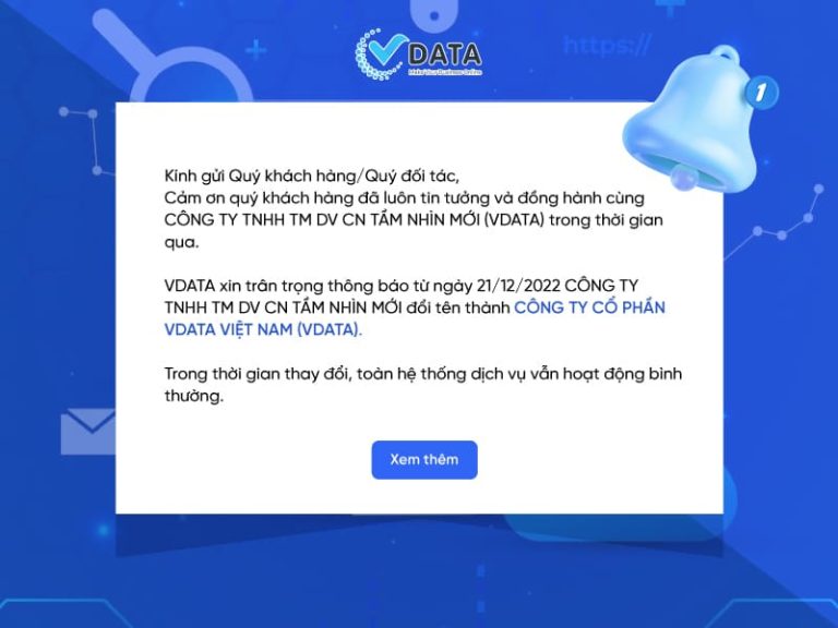 THÔNG BÁO ĐIỀU CHỈNH GIÁ VÀ GÓI DỊCH VỤ THUÊ CHỖ ĐẶT MÁY CHỦ TẠI VDATA